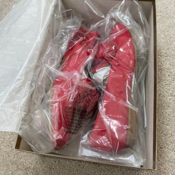 Red suede pom loafers - Picture 5 of 6